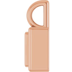 18K Rose Gold 4x4 mm Square Charm/Pendant Mounting – image 6
