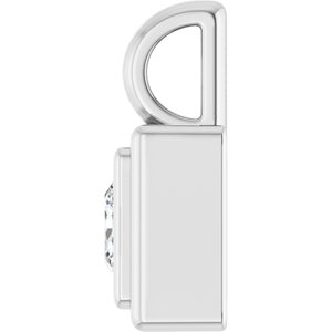 Sterling Silver 3/8 CT Natural Diamond Charm/Pendant – image 3