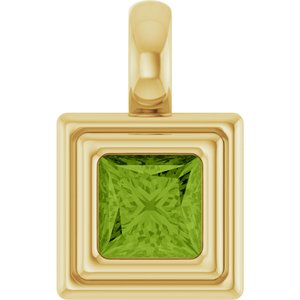 Bezel-Set Solitaire Charm/Pendant