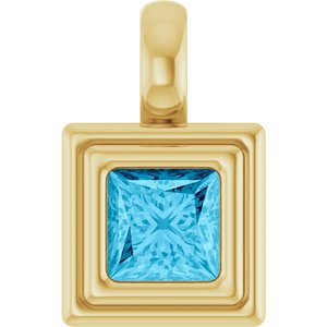 Bezel-Set Solitaire Charm/Pendant