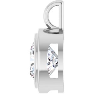 Platinum 11x11 mm Cushion Charm/Pendant Mounting – image 5