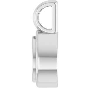 18K Palladium White Gold 5x3 mm Pear Charm/Pendant Mounting – image 6