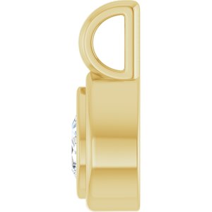 10K Yellow Gold 5x3 mm Pear Charm/Pendant Mounting – image 5