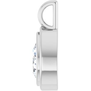 10K X1 White Gold 8x5 mm Pear Charm/Pendant Mounting – image 5