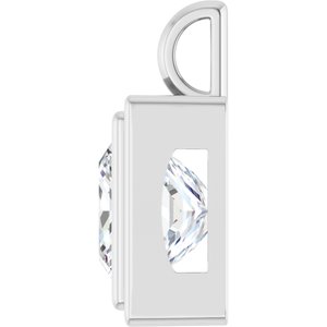 Platinum 12x12 mm Square Charm/Pendant Mounting – image 5
