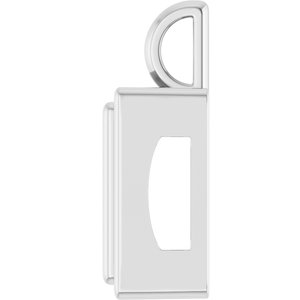 10K X1 White Gold 12x12 mm Square Charm/Pendant Mounting – image 6
