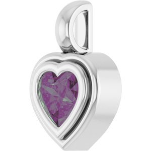 Sterling Silver Lab-Grown Alexandrite Charm/Pendant – image 2