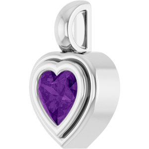 Sterling Silver Natural Amethyst Charm/Pendant – image 2