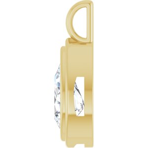 10K Yellow Gold 11.5x7 mm Pear Charm/Pendant Mounting – image 5
