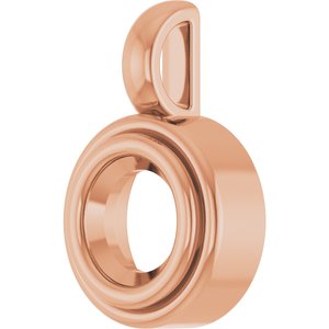 14K Rose Gold 5.8 mm Round Charm/Pendant Mounting – image 4