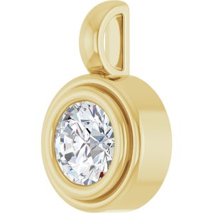 10K Yellow Gold 5.8 mm Round Charm/Pendant Mounting – image 3