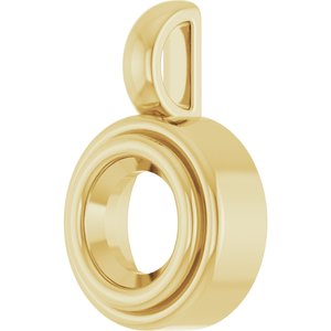 10K Yellow Gold 5.8 mm Round Charm/Pendant Mounting – image 4