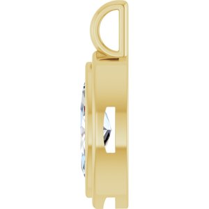 14K Yellow Gold 11x5.5 mm Marquise Charm/Pendant Mounting – image 5
