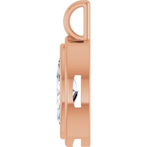 18K Rose Gold 11x5.5 mm Marquise Charm/Pendant Mounting – image 5
