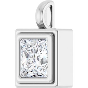Sterling Silver 7.5x7.5 mm Square Charm/Pendant Mounting – image 3