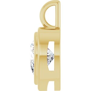 14K Yellow Gold 9x9 mm Heart Charm/Pendant Mounting – image 5