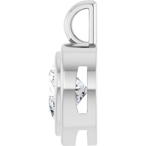18K Palladium White Gold 9x9 mm Heart Charm/Pendant Mounting – image 5