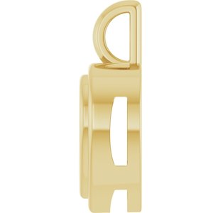 18K Yellow Gold 9x9 mm Heart Charm/Pendant Mounting – image 6
