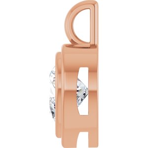 14K Rose Gold 9x9 mm Heart Charm/Pendant Mounting – image 5