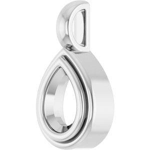 Platinum 6.5x4.5 mm Pear Charm/Pendant Mounting – image 4