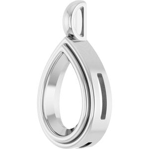 18K White Gold 14x9 mm Pear Charm/Pendant Mounting – image 4