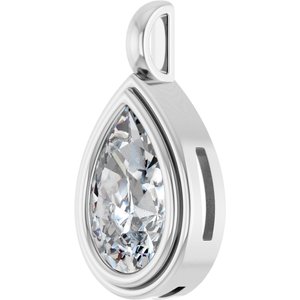 Continuum Sterling Silver 14x9 mm Pear Charm/Pendant Mounting – image 3