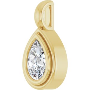 10K Yellow Gold 7x4.5 mm Pear Charm/Pendant Mounting – image 3