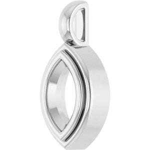 10K X1 White Gold 8x4.5 mm Marquise Charm/Pendant Mounting – image 4