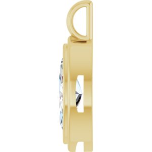 10K Yellow Gold 12x6 mm Marquise Charm/Pendant Mounting – image 5