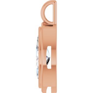 18K Rose Gold 12x6 mm Marquise Charm/Pendant Mounting – image 5