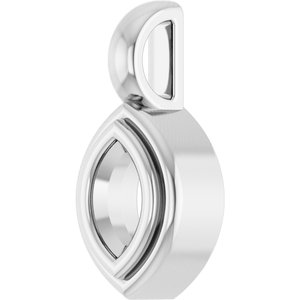 10K X1 White Gold 5x3 mm Marquise Charm/Pendant Mounting – image 4