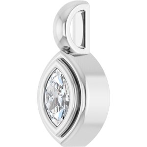 Platinum 5x3 mm Marquise Charm/Pendant Mounting – image 3