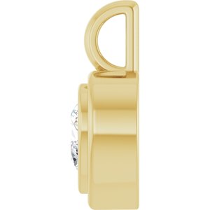 14K Yellow Gold 5.5x5.5 mm Heart Charm/Pendant Mounting – image 5