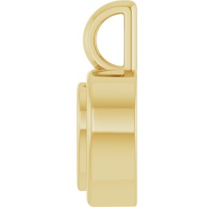 14K Yellow Gold 5.5x5.5 mm Heart Charm/Pendant Mounting – image 6