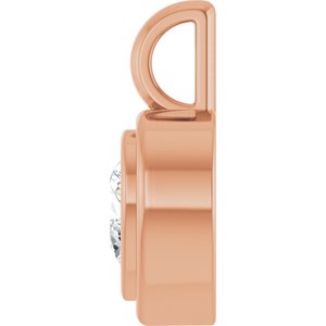 18K Rose Gold 5.5x5.5 mm Heart Charm/Pendant Mounting – image 5