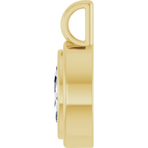 18K Yellow Gold 8x4.5 mm Marquise Charm/Pendant Mounting – image 5