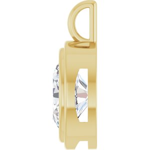 10K Yellow Gold 13x11 mm Oval Charm/Pendant Mounting – image 5
