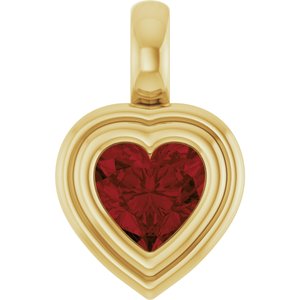 Bezel-Set Solitaire Charm/Pendant