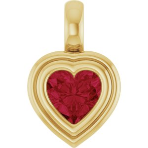 Bezel-Set Solitaire Charm/Pendant
