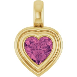Bezel-Set Solitaire Charm/Pendant