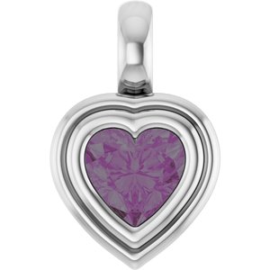 Platinum Lab-Grown Alexandrite Charm/Pendant
