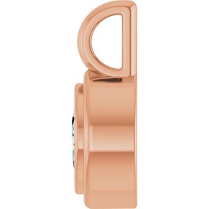 18K Rose Gold 5x3 mm Marquise Charm/Pendant Mounting – image 5