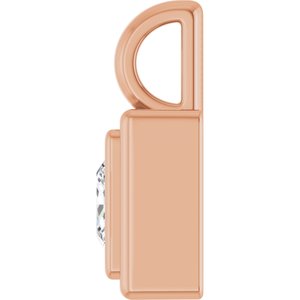 10K Rose Gold 4.5x4.5 mm Square Charm/Pendant Mounting – image 5