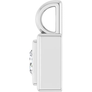 Sterling Silver 4.5x4.5 mm Square Charm/Pendant Mounting – image 5