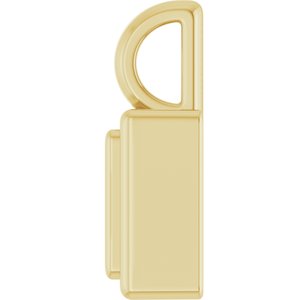 18K Yellow Gold 4.5x4.5 mm Square Charm/Pendant Mounting – image 6