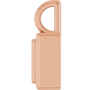 18K Rose Gold 4.5x4.5 mm Square Charm/Pendant Mounting – image 6