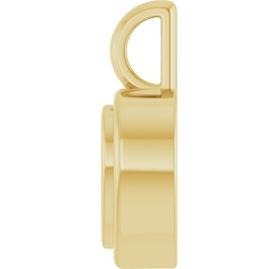14K Yellow Gold 6x6 mm Heart Charm/Pendant Mounting – image 6