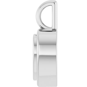 10K White Gold 6x6 mm Heart Charm/Pendant Mounting – image 6