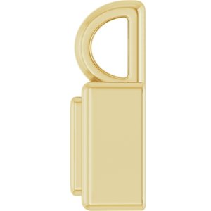 18K Yellow Gold 3.5x3.5 mm Square Charm/Pendant Mounting – image 6