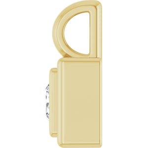10K Yellow Gold 3.5x3.5 mm Square Charm/Pendant Mounting – image 5